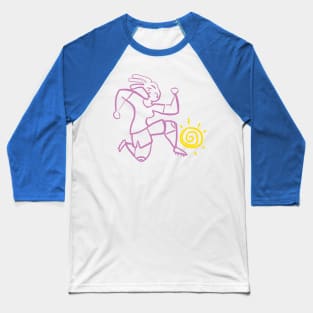 girl plays football with the sun Baseball T-Shirt